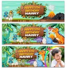 Birthday banner personalised Dinosaurs children nursery photo balloon kid party
