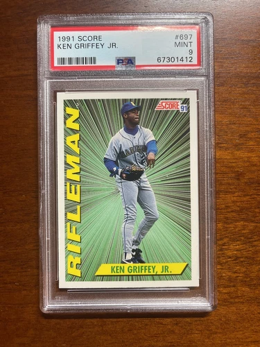1991 Score Ken Griffey Jr. PSA 9 Mint Seattle Mariners RIFLEMAN #697