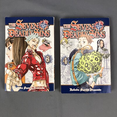 The Seven Deadly Sins Manga Books Volumes 3,4,9 & 10 Nakaba Suzuki
