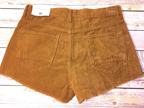 NWT Kendall & Kylie High Waist Rise Corduroy Shorts Brown 25 28 - Picture 4 of 7
