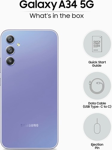 Smartphone Samsung Galaxy A34 128GB 5G Impresionante Violeta Doble SIM Doble SIM Desbloqueado - Imagen 4 de 6