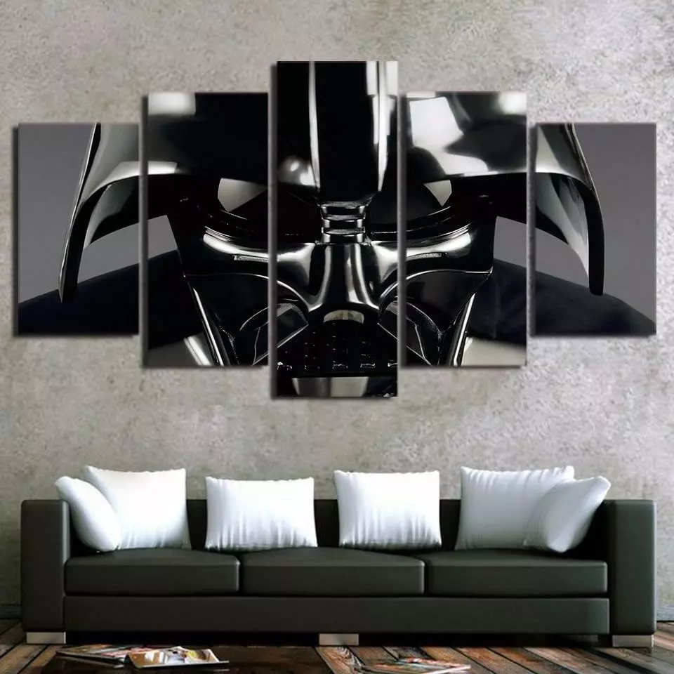 Star Wars Movie Darth Vader Framed 5 Piece Canvas Wall Art Painting  Wallpaper Po | Ebay