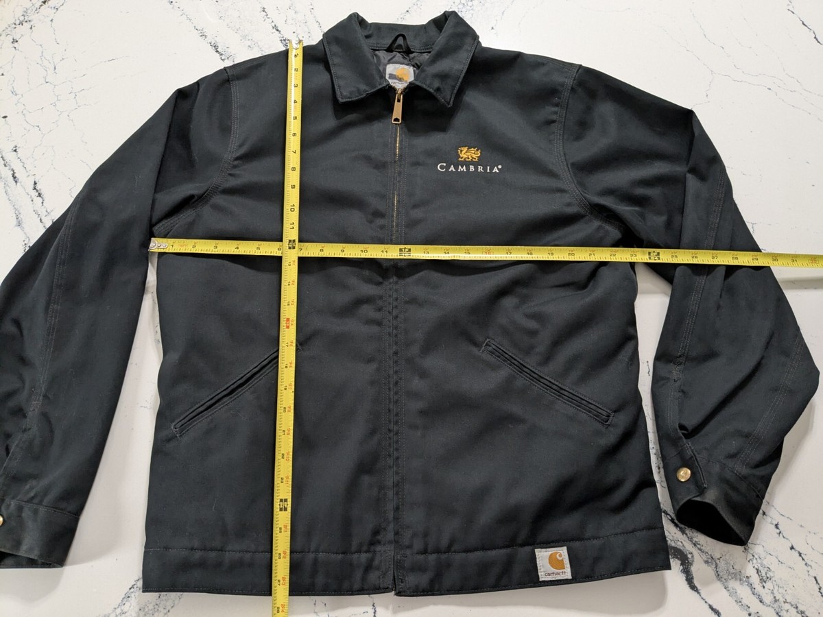 雰囲気抜群 Carhartt ツイルワークジャケット J293 ブラック XL Carhartt Twill Work Jacket Midweight Quilt Lined J293 BLK