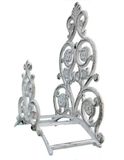 Ornate Garden Hose Holder - Heavy Duty Metal Wall Mount Hanger Bracket 13.25" T