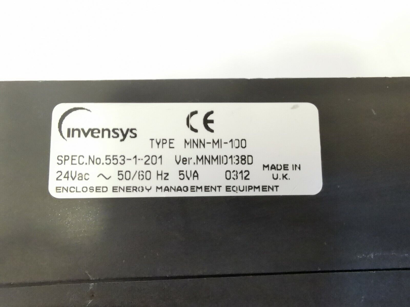 INVENSYS MNN-MI-100 Management Controller