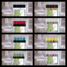 1PC STRAIGHT PATCHWORK SEMISHEER WINDOW CURTAIN VALANCE 37" WIDE X24" LONG ANY