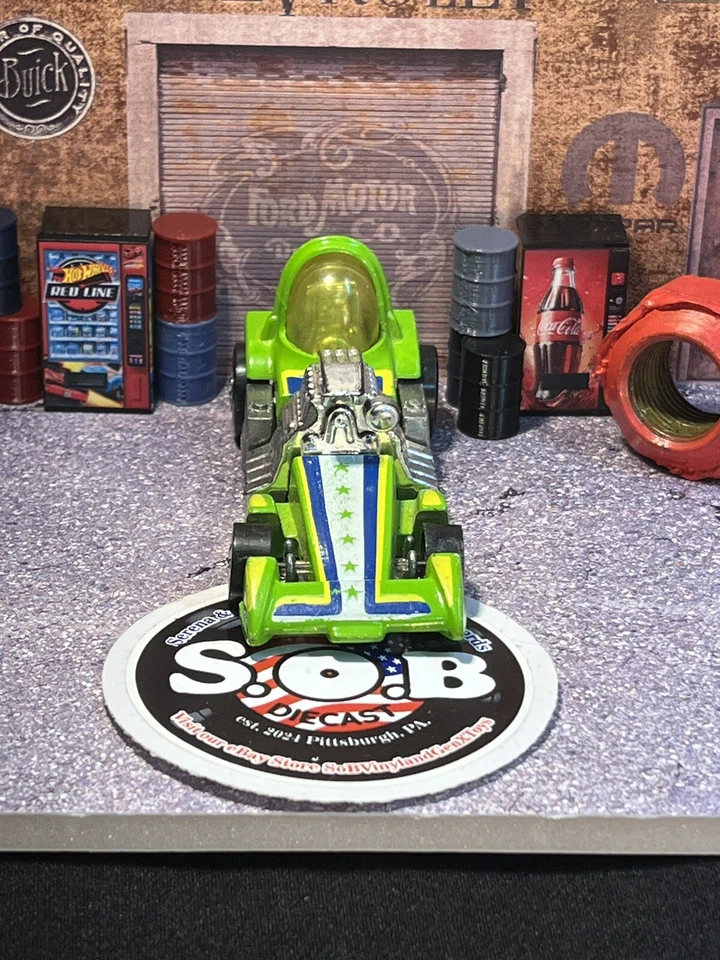 Hot Wheels Blackwalls 1978 Bubble Gunner 1:64 verde fundido a presión usado casi nuevo estado HK Foto 3 de 4