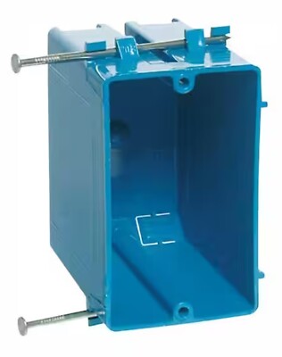 Carlon B120A-UPC Single Gang New Work Electrical Switch Outlet Box 20 Cu In