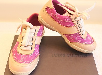 EUC Authentic LOUIS VUITTON Children's Monogram Denim Sneaker