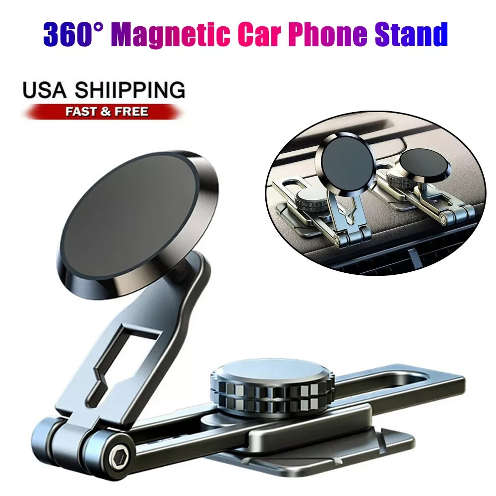 Magnetic Car Mount Holder Stand Dashboard 360° Rotating Cell Phone Universals