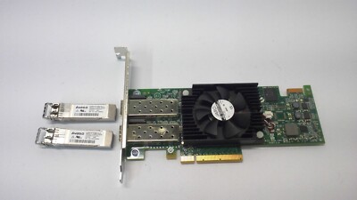 HP EMULEX LPE16002 DUAL PORT 16Gbps SFP+ PCIe FIBRE ADAPTER 0F3VJ6 w/2 SFP