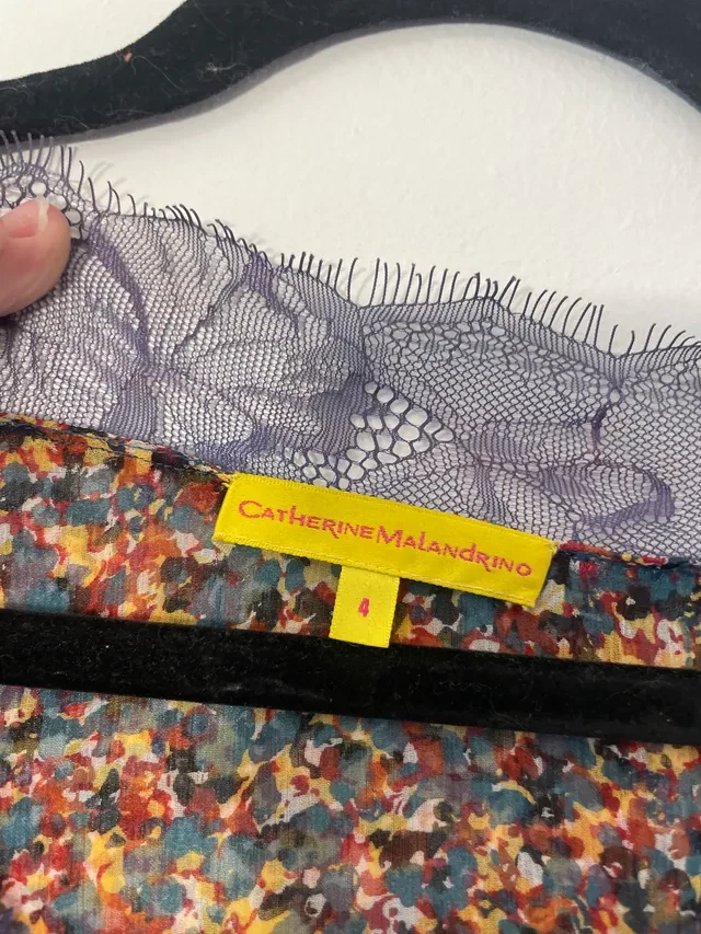 Vestido largo colorido para mujer Catherine Malandrino talla 4 Foto 3 de 4