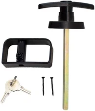 Shed Windows and More, Shed T-Handle Lock Set 5-1/2" Black