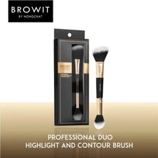 BROWIT By nongchat Professional Duo Highlight and Contour Brush soft gentle hair