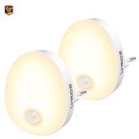 Nachtlicht Steckdose Bewegungsmelder Dimmbar 2 StüCk Warmweiß Led