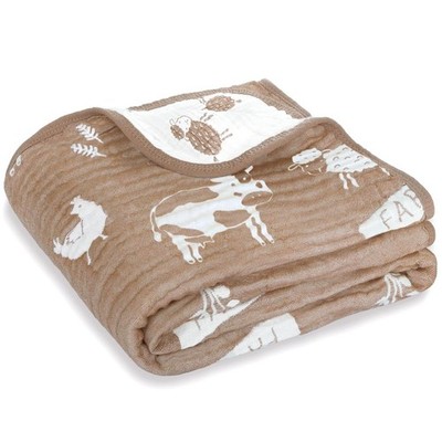 BOPRIO Ultra Soft Muslin Baby Blanket 6 Layers Neutral Swaddles Bed Blankets ...