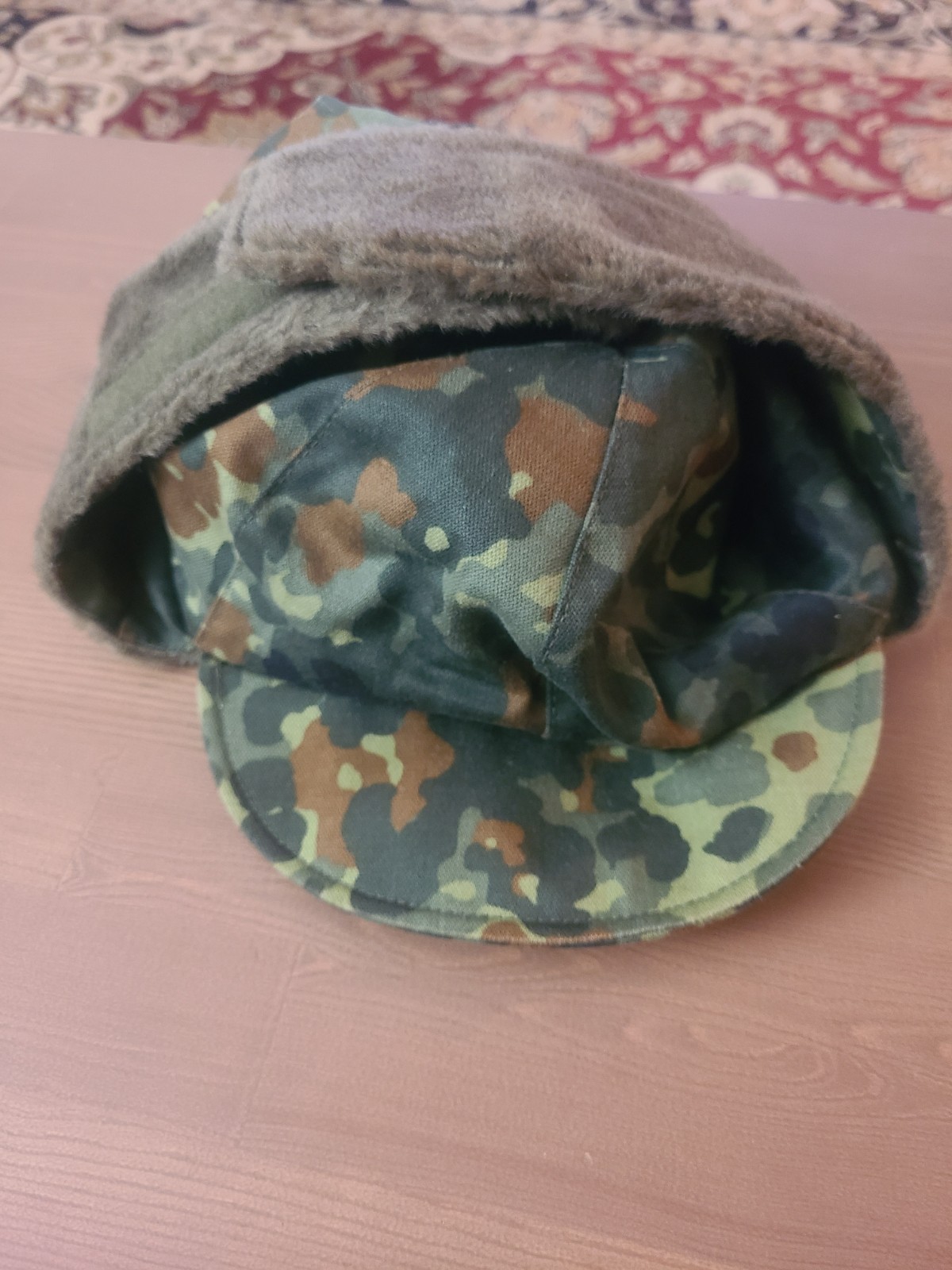 German Army Bundeswehr Winter Cap Flecktarn Camo - NEW European Military Surplus