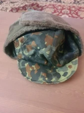 German Army Bundeswehr Winter Cap Flecktarn Camo - NEW European Military Surplus