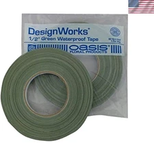 High-Quality Green Waterproof Tape 1/2"x60yd for Crafting and Floral Use
