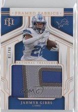 2024 Panini National Treasures Framed Fabric Holo Gold 6/10 Jahmyr Gibbs 19zq
