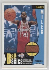 2001-02 Topps Heritage Ball Basics Relics Darius Miles #BB-DM 3c7