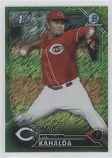 2016 Bowman Chrome Prospects Green Shimmer Refractor 76/99 Ian Kahaloa 6d4