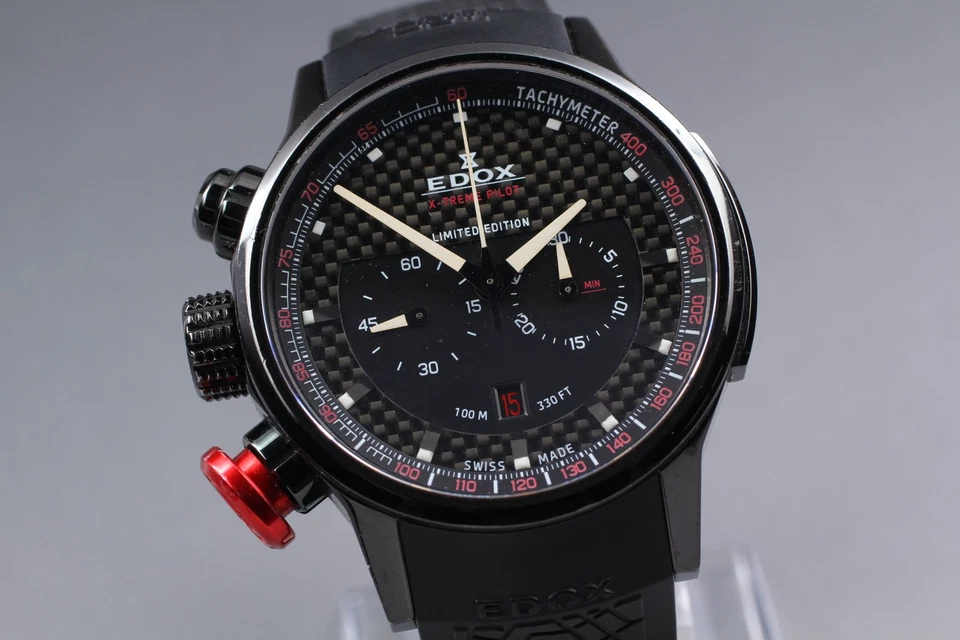 [con caja] Edox Chrono Rally Extreme Pilot's Edición Limitada 10302 de JAPÓN Foto 2 de 4