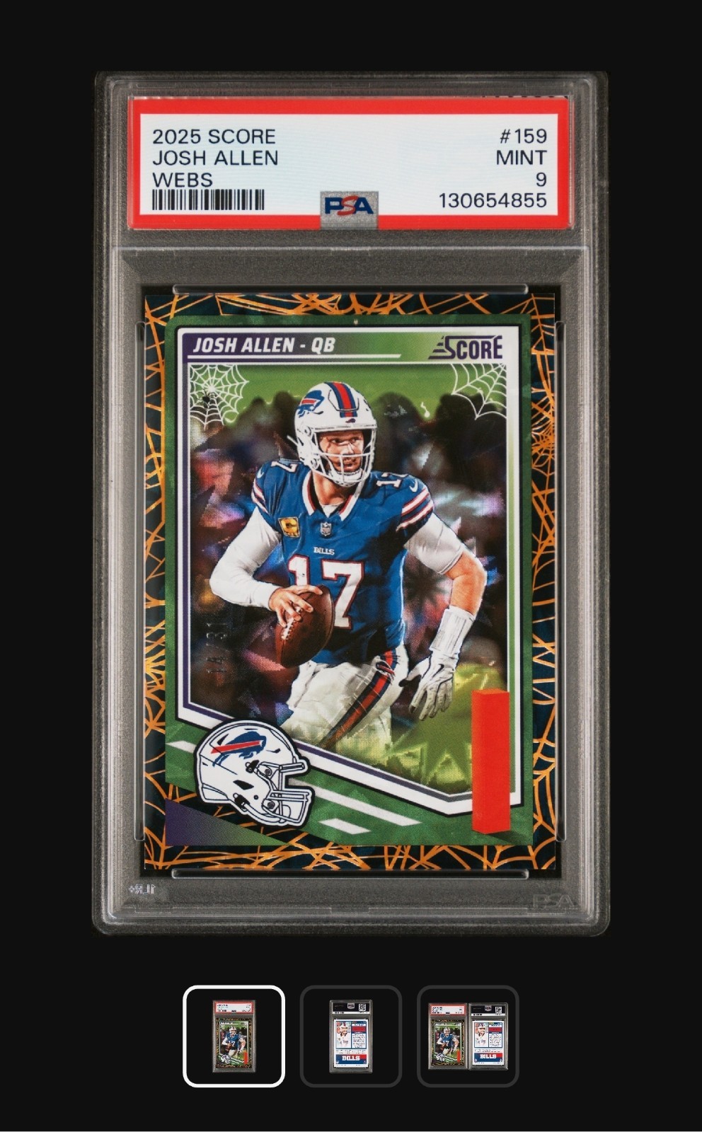 2025 Josh Allen Score-a-Treat #159 WEBS /31 -PSA 9 - POP 1! SUPER RARE! READ!!! view 1
