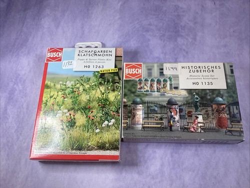 Lote de 2 artículos de paisaje de Busch - #1263 y #1135 - estatuas plantas | Zustand: New