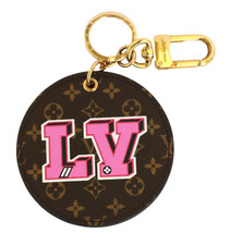 LOUIS VUITTON Monogram Stories Bag Charm Key Ring Holder 3" LIMITED EDITION