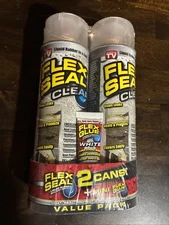 Flex Seal Clear Liquid Rubber in a Can 2-14oz Cans!! New Sealed