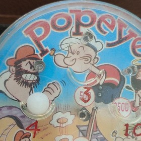 Popeye Sailor Tabletop Pinball Game Louis Marx Bagatelle 1959 IMPERFECT Rare 9"