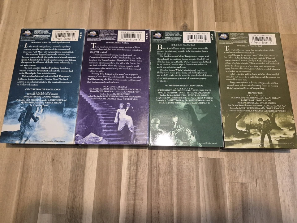 Universal VHS The Classic Monsters Collection Dracula The Wolfman Frankenstein - Image 3 of 4