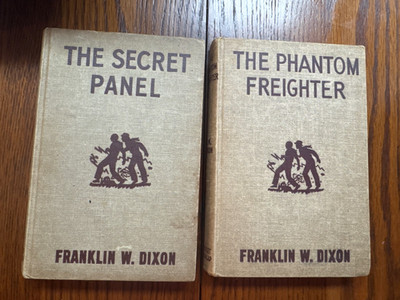 The Phantom Freighter & Secret Panel by Franklin W. Dixon, HC 1947 First Edition