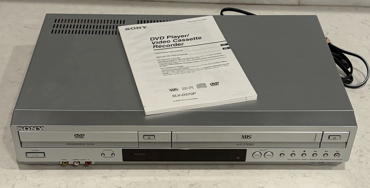 Vintage Sony SLV-D370P VCR DVD Player Combo VHS W/ Original Box No