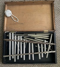  Rare Hawkes & Son oak cased set of tubular bells (Tubaphone) for restoration 