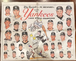 New York Yankees Full Page 28x22 Poster of 1999 World Series Champs