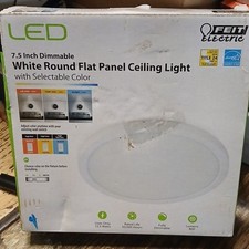 Feit Electric LED Dimmable Selectable Color 7.5 in Round White Light