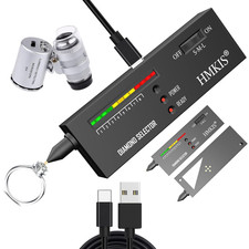 Diamond Tester Pen, Professional Jewelry Diamond Tester with 60X Jewelry Loupe M