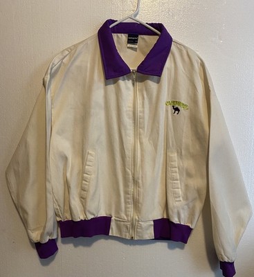 VTG Joe Camel Off White Canvas Jacket Purple Detail Smokin Joes Racing XL USED 