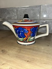 Clarice Cliff Inspired Vintage Art Deco Teapot by Sadler