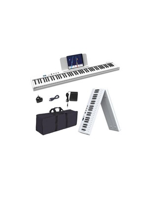 Klapppiano Keyboard 88 Tasten Wiederaufladbar Full Size Halbgewichtet Klavier Digita