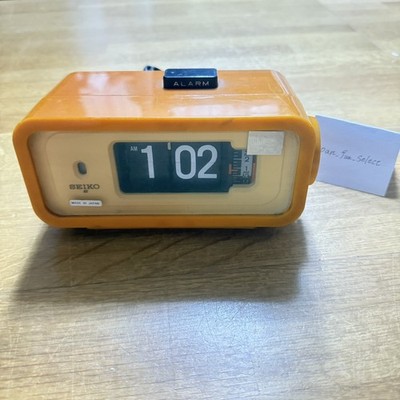SEIKO Flip Digital Clock DP666T Marbled Yellow Retro 1970s Used Japan