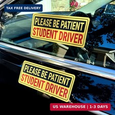 Stickios Student Driver Stickers Non-Magnetic for Cars Windows - Reusable, R