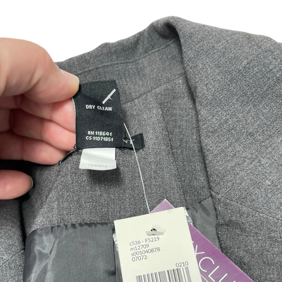 Nuevo Con Tag Lane Bryant Mujer 16 Blazer Chaqueta Gris Traje Abrigo Ropa Profesional Foto 3 de 4