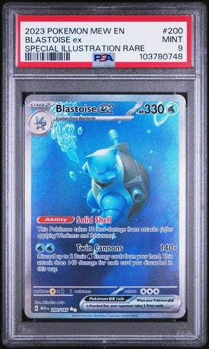 🔥 2023 POKEMON MEW EN-151 SPECIAL ILLUSTRATION RARE #200 BLASTOISE EX PSA 9
