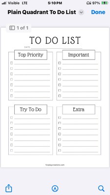 To Do List Based On Priority Image, digital download! ￼￼