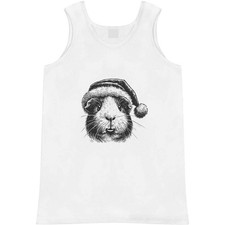 'Guinea Pig Wearing Santa Hat' Adult Vest / Tank Top AV051065 
