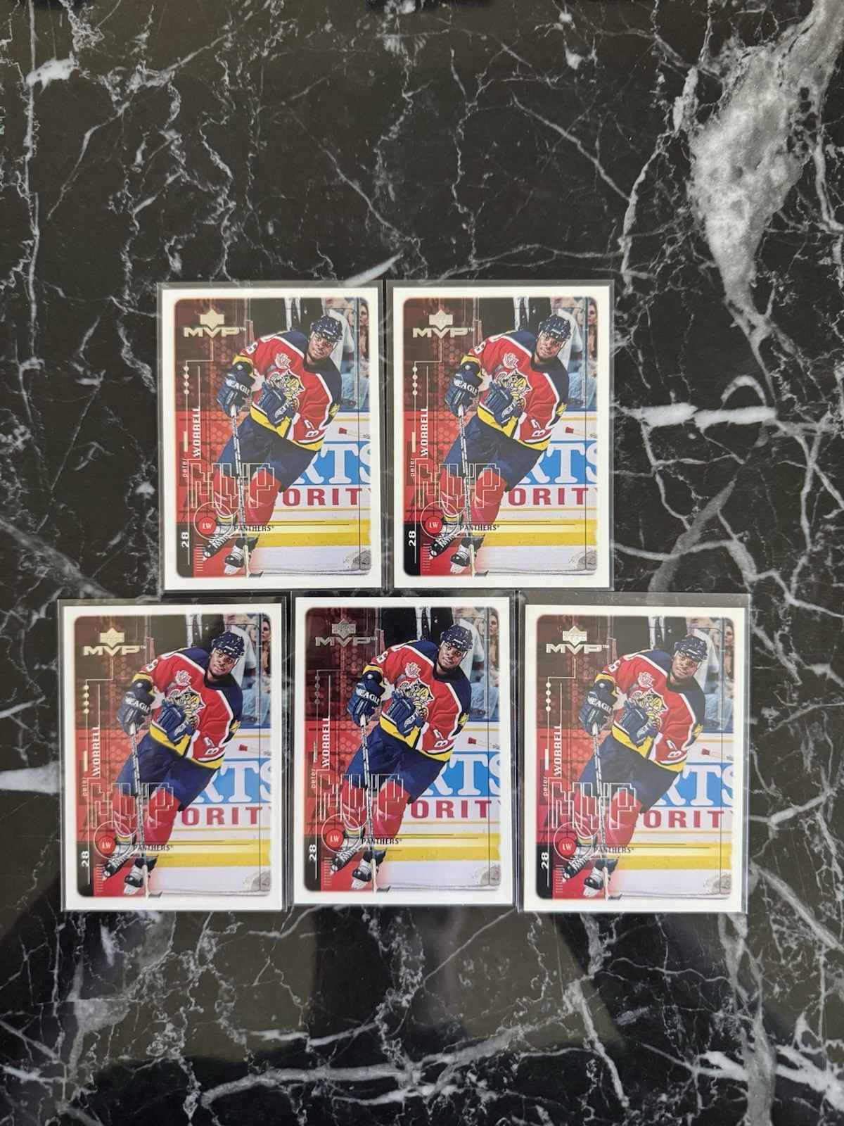 (5) Peter Worrell 1998-99 Upper Deck MVP Rookie Card #90 Florida Panthers