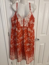 Simply Be Red Floral Thin Strap Dress Size 18